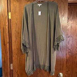 Maurices Sage Green Textured Kimono